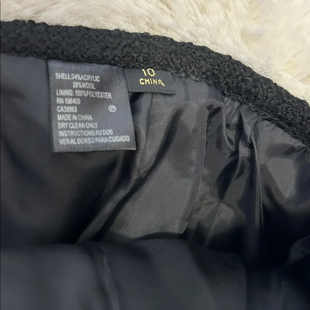 Tahari Luxe Black Tweed Blazer Skirt Set - Picture 9 of 10
